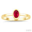 Oval Shape Gemstone Solitaire Ring