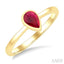 Pear Shape Gemstone Solitaire Ring