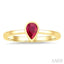 Pear Shape Gemstone Solitaire Ring