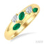 Marquise Shape Gemstone & Diamond Fashion Band