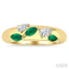 Marquise Shape Gemstone & Diamond Fashion Band