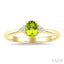 Oval Shape Gemstone & Diamond Ring