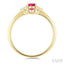Oval Shape Gemstone & Diamond Ring