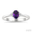 Oval Shape Gemstone & Diamond Ring