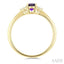 Oval Shape Gemstone & Diamond Ring