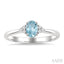 Oval Shape Gemstone & Diamond Ring