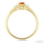 Oval Shape Gemstone & Diamond Ring
