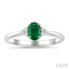 Oval Shape Gemstone & Diamond Ring
