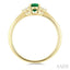 Oval Shape Gemstone & Diamond Ring