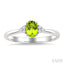 Oval Shape Gemstone & Diamond Ring