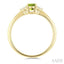 Oval Shape Gemstone & Diamond Ring