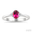 Oval Shape Gemstone & Diamond Ring