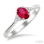 Oval Shape Gemstone & Diamond Ring