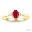 Oval Shape Gemstone & Diamond Ring