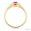 Oval Shape Gemstone & Diamond Ring
