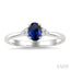 Oval Shape Gemstone & Diamond Ring