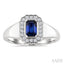 Bold Emerald Shape Gemstone & Diamond Ring