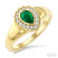 Bold Pear Shape Gemstone & Diamond Ring