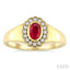 Golden Glow Oval Shape Gemstone & Diamond Ring