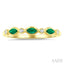 Marquise Shape Bezel Gemstone & Diamond Fashion Band