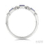 Emerald Shape Bezel Gemstone & Diamond Fashion Band