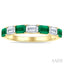 Emerald Shape Alternate Gemstone & Diamond Fashion Band
