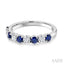Round Shape Alternate Gemstone & Diamond Fashion Band