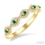 Stackable Evil Eye Gemstone & Diamond Fashion Ring