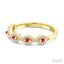 Stackable Evil Eye Gemstone & Diamond Fashion Ring