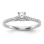 Round Diamond Straight Band Engagement Ring