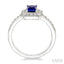 Emerald Shape Gemstone & Halo Diamond Ring