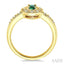 Oval Shape Gemstone & Halo Diamond Ring