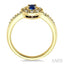 Oval Shape Gemstone & Halo Diamond Ring