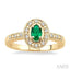 Oval Shape Gemstone & Diamond Ring