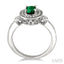 Oval Shape Gemstone & Halo Diamond Ring