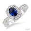 Oval Shape Gemstone & Diamond Ring