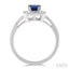 Emerald Shape Gemstone & Halo Diamond Ring