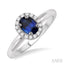 Oval Shape Gemstone & Halo Diamond Ring