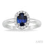 Oval Shape Gemstone & Halo Diamond Ring