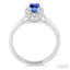 Oval Shape Gemstone & Halo Diamond Ring