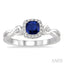 Cushion Shape Gemstone & Halo Diamond Ring