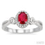 Oval Shape Gemstone & Halo Diamond Ring
