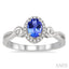 Oval Shape Gemstone & Halo Diamond Ring