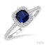 Cushion Shape Gemstone & Halo Diamond Ring