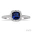 Cushion Shape Gemstone & Halo Diamond Ring