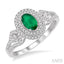 Oval Shape Gemstone & Halo Diamond Ring