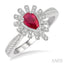 Pear Shape Gemstone & Diamond Ring