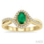 Oval Shape Gemstone & Halo Diamond Ring