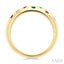 Mixed Shape Gemstone & Diamond Mosaic Fashion Wide Band