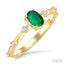 Oval Shape Gemstone & Floating Diamond Ring